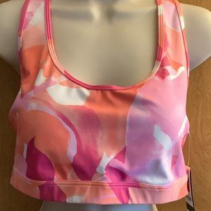 NWT Ideology Pink Floral Sports Bra Size:  Large